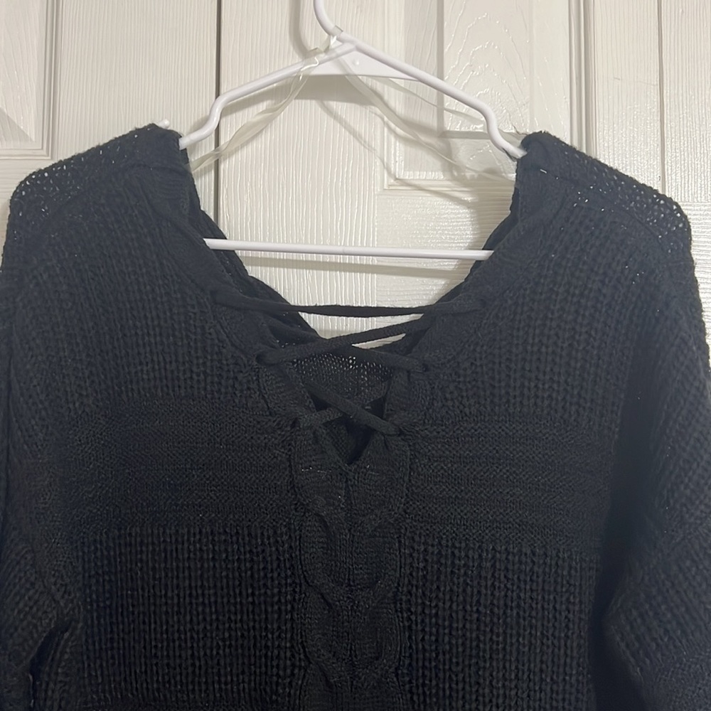 Black No Boundaries Knitted Sweater Size Large - Picture 5 of 8